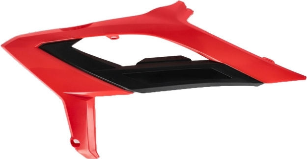 RADIATOR SCOOPS, RED/BLACK