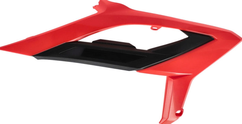 RADIATOR SCOOPS, RED/BLACK