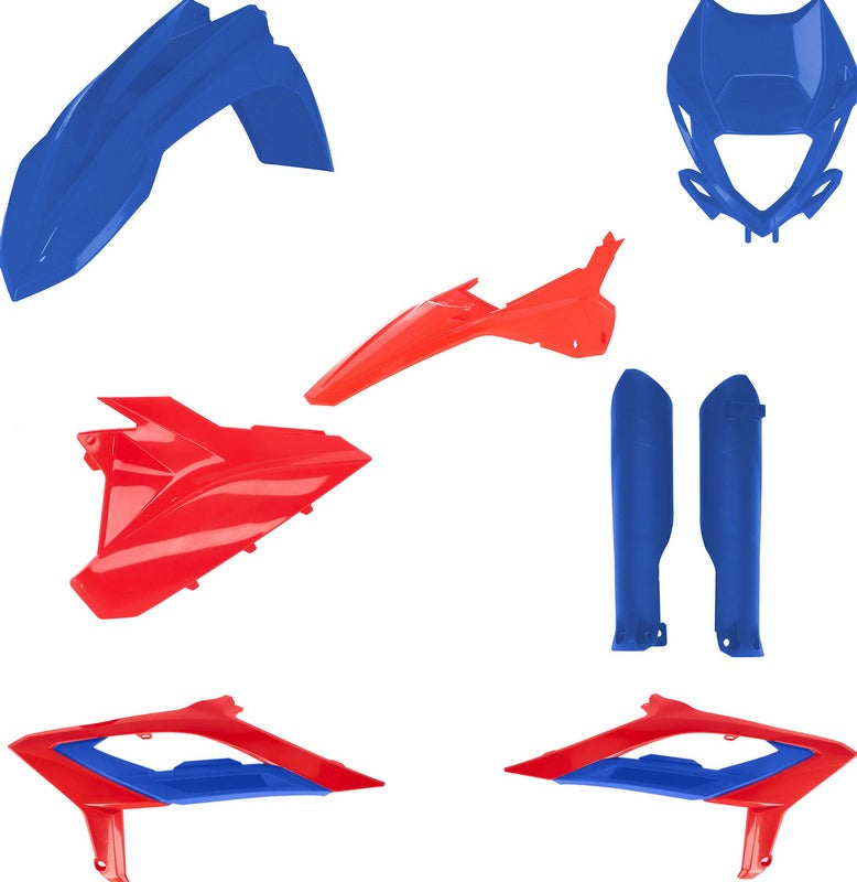 FULL PLASTIC KIT, RED/BLUE