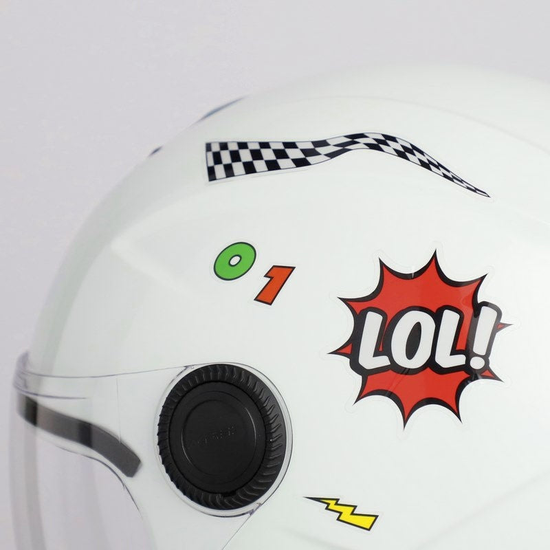 JET BREZZA KID HELMET, WHITE