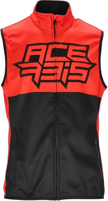 VEST SOFTSHELL MX LINEAR, BLACK/RED