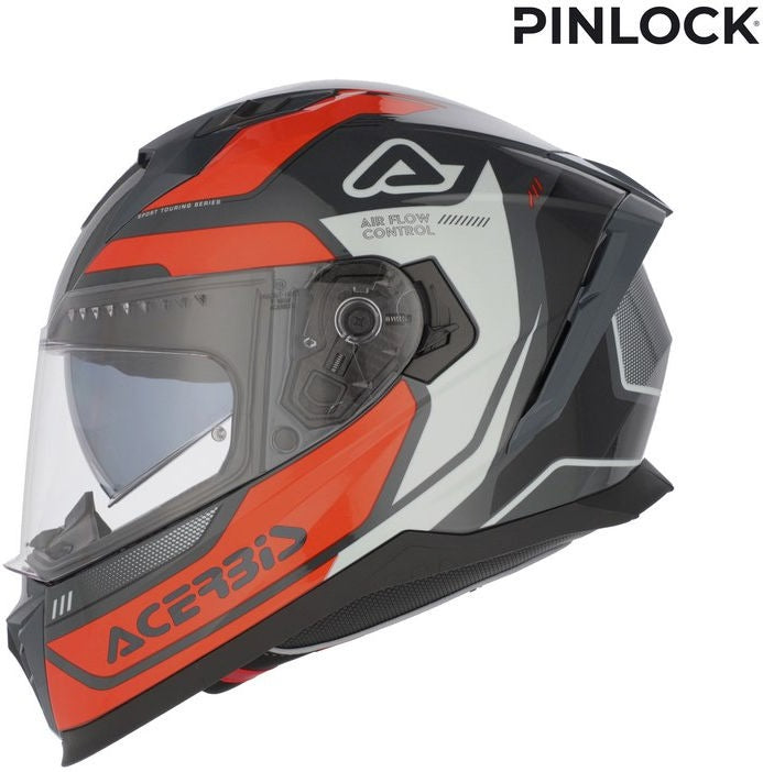 X-WAY GRAPHIC HELMET, ORANGE/GREY