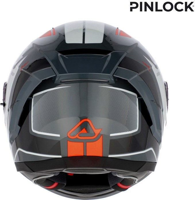 X-WAY GRAPHIC HELMET, ORANGE/GREY