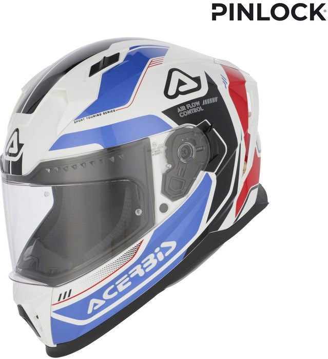 X-WAY GRAPHIC HELMET, WHITE/BLUE