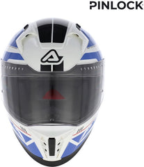 X-WAY GRAPHIC HELMET, WHITE/BLUE