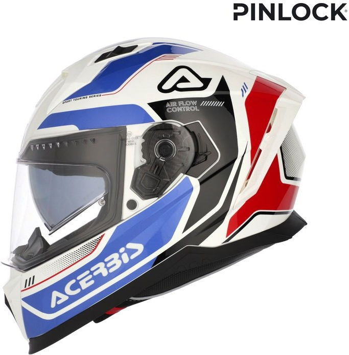 X-WAY GRAPHIC HELMET, WHITE/BLUE