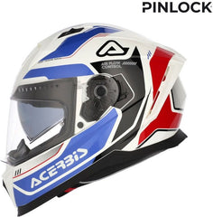 X-WAY GRAPHIC HELMET, WHITE/BLUE