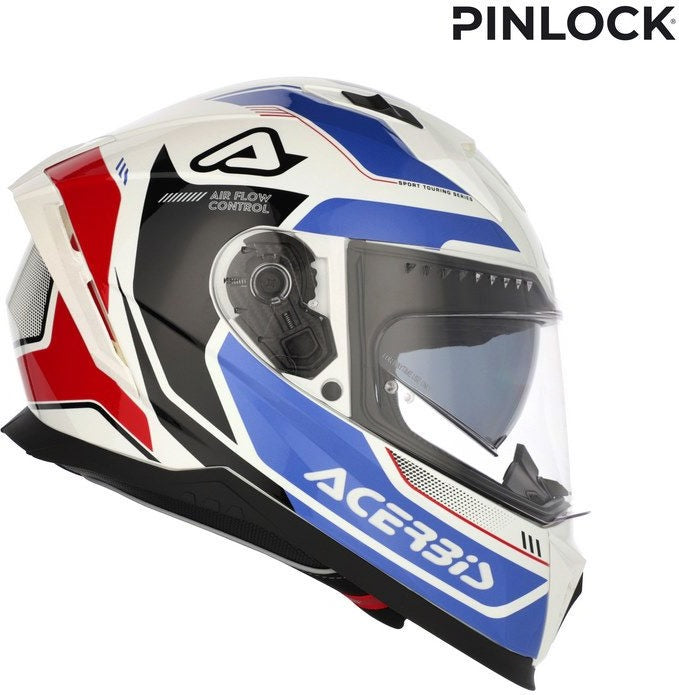 X-WAY GRAPHIC HELMET, WHITE/BLUE