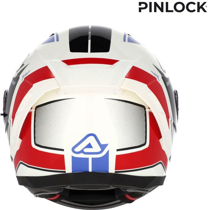 X-WAY GRAPHIC HELMET, WHITE/BLUE