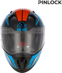 X-WAY GRAPHIC HELMET, BLUE/ORANGE