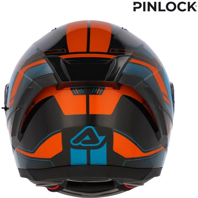 X-WAY GRAPHIC HELMET, BLUE/ORANGE