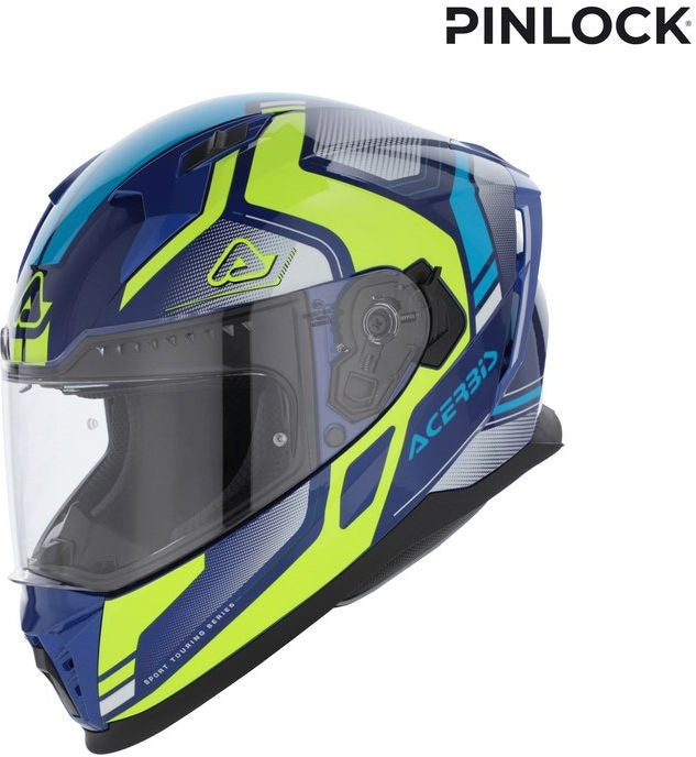 X-WAY GRAPHIC HELMET, BLUE/YELLOW