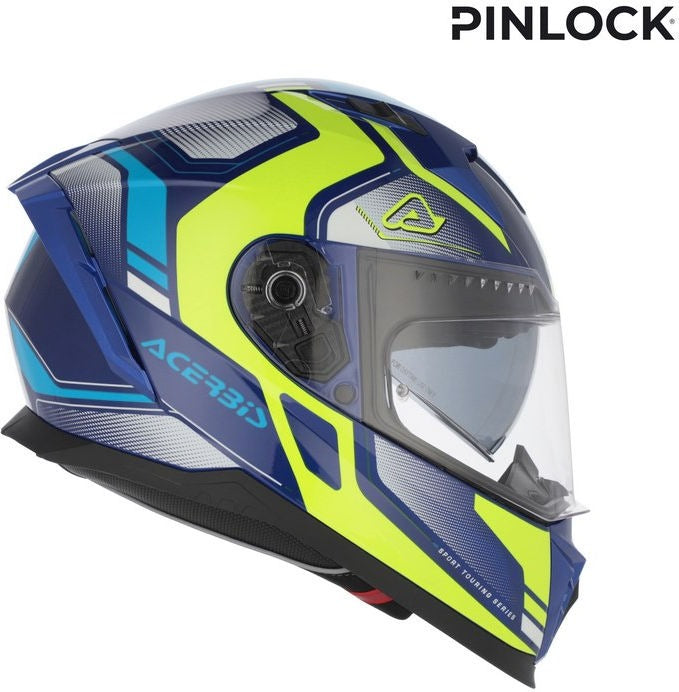 X-WAY GRAPHIC HELMET, BLUE/YELLOW