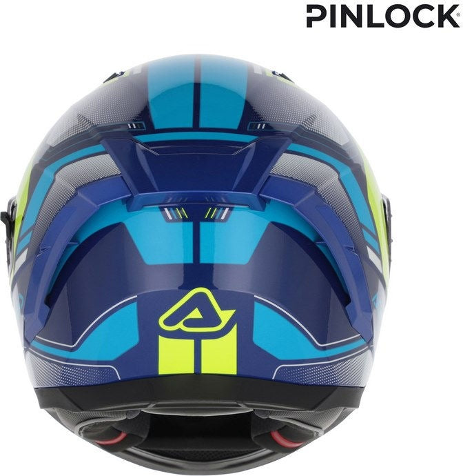 X-WAY GRAPHIC HELMET, BLUE/YELLOW