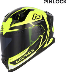X-WAY GRAPHIC HELMET, FLUORESCENT YELLOW/BLACK