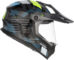 RIDER JUNIOR HELMET, BLACK/FLUO YELLOW, Size T58