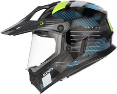 RIDER JUNIOR HELMET, BLACK/FLUO YELLOW, Size T58
