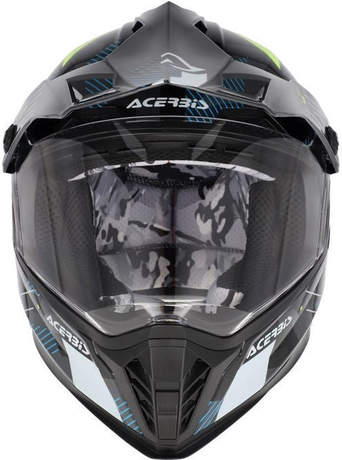 RIDER JUNIOR HELMET, BLACK/FLUO YELLOW, Size T56