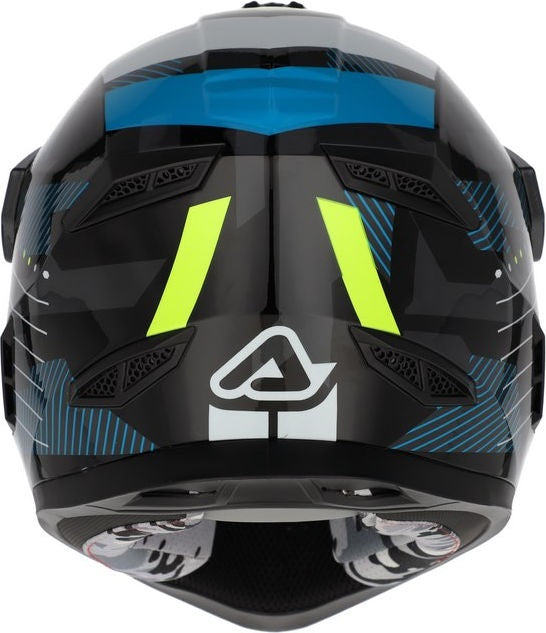 RIDER JUNIOR HELMET, BLACK/FLUO YELLOW, Size T56