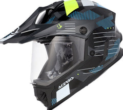 RIDER JUNIOR HELMET, BLACK/FLUO YELLOW, Size T58