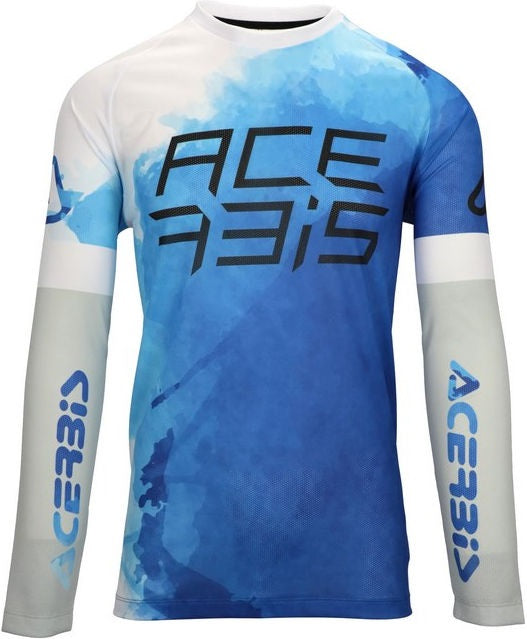 JERSEY J-WINDY VENTED WATERMARK, BLUE/WHITE