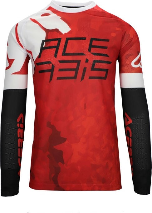 JERSEY J-WINDY VENTED WATERMARK, RED/WHITE