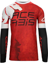 JERSEY J-WINDY VENTED WATERMARK, RED/WHITE
