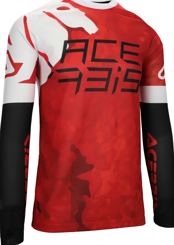 JERSEY J-WINDY VENTED WATERMARK, RED/WHITE
