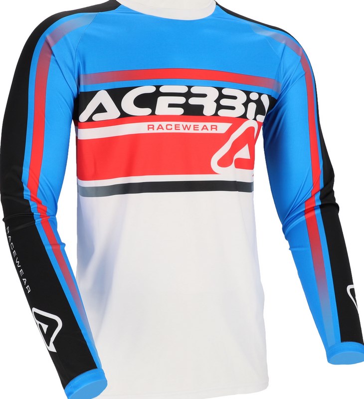 JERSEY MX LINEAR LUGO, WHITE/BLUE