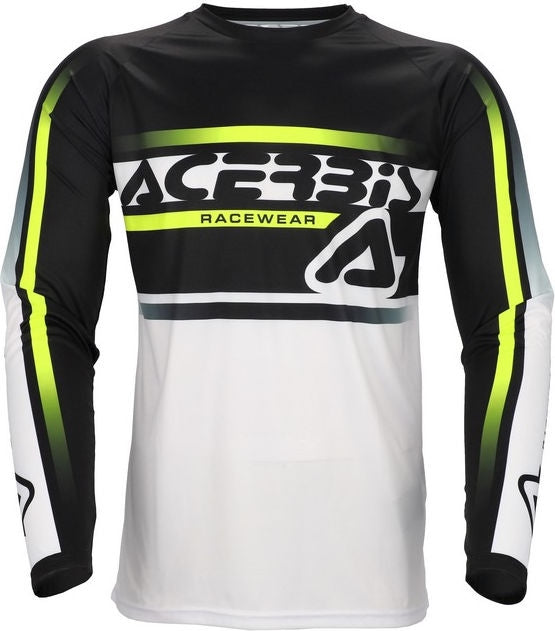JERSEY MX LINEAR LUGO, BLACK/WHITE, Size XXL