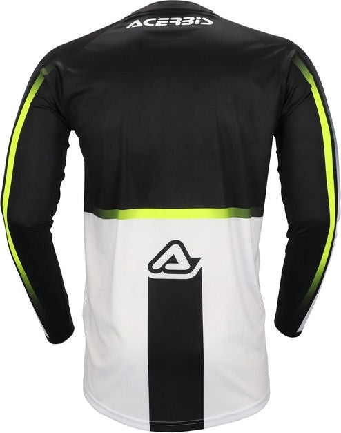 JERSEY MX LINEAR LUGO, BLACK/WHITE, Size XXL