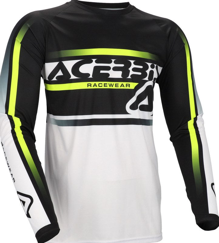 JERSEY MX LINEAR LUGO, BLACK/WHITE, Size XXXL
