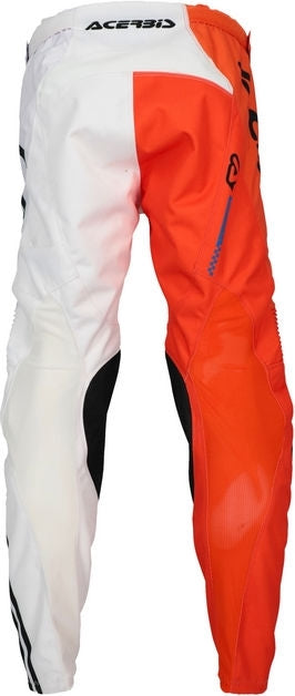 PANTS MX TRACK CONNECTION, WHITE/ORANGE