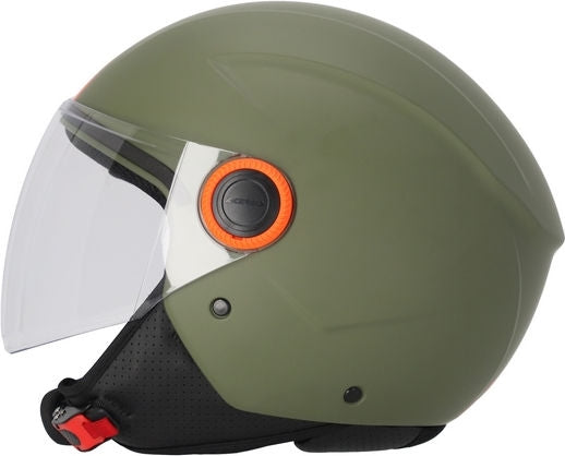 JET BREZZA HELMET, MILITARY GREEN