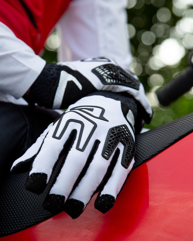 ENDURO RACE GLOVES, WHITE