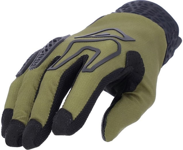 ENDURO RACE GLOVES, MILITARY GREEN