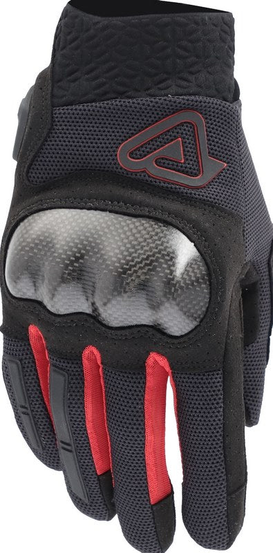CE RAMSEY MY VENTED PRO GLOVES, BLACK/RED