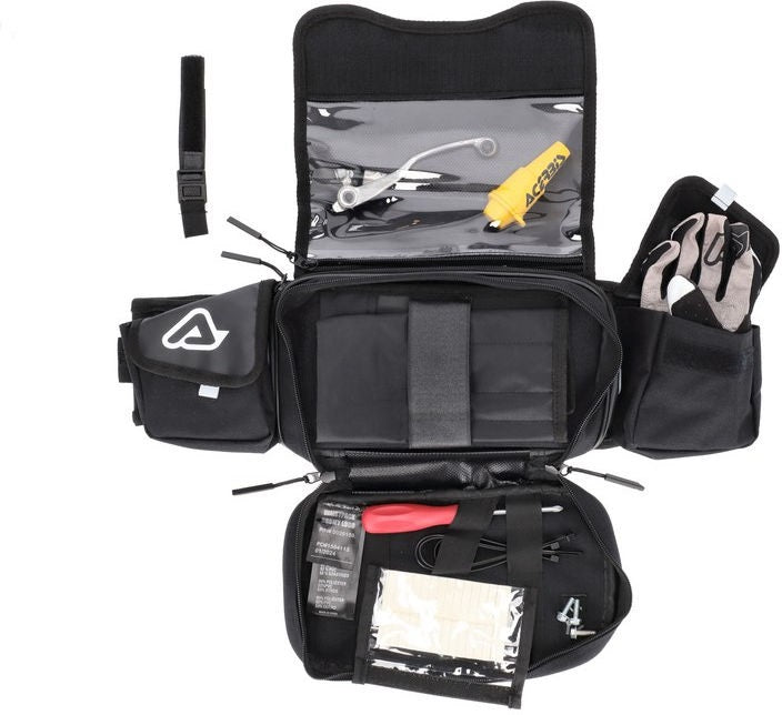DROMY LOGO WAIST PACK, BLACK/WHITE