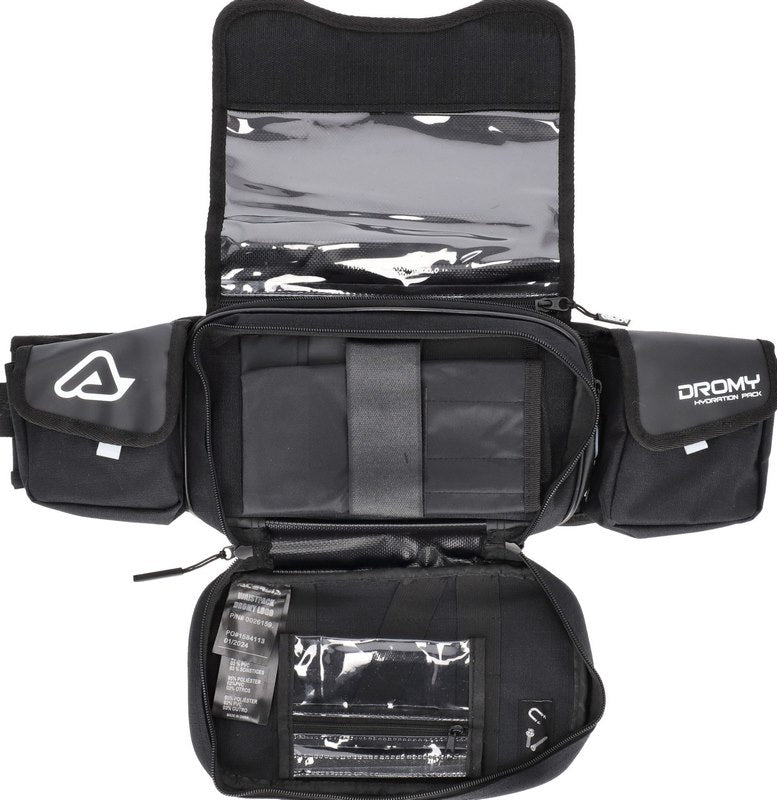 DROMY LOGO WAIST PACK, BLACK/WHITE