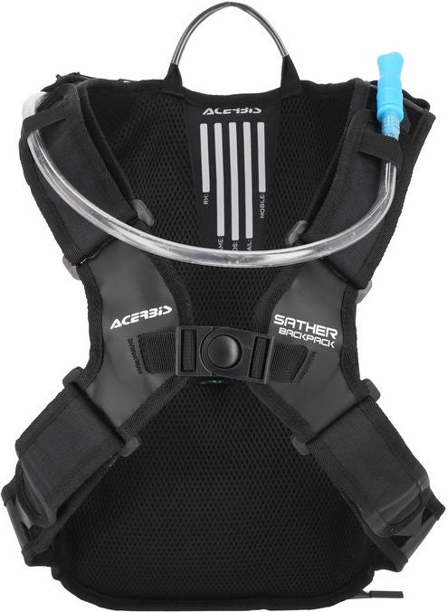 SATHER LOGO BACKPACK, BLACK/WHITE