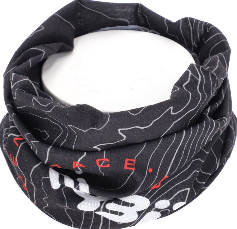 NECKWARMER REG, BLACK/RED