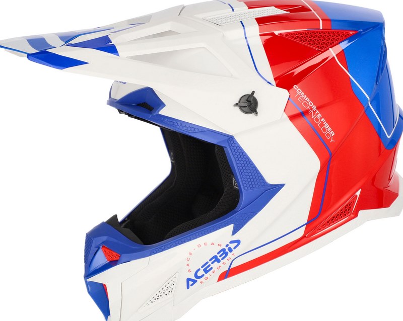 T711 HELMET, WHITE/BLUE/RED