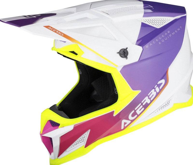T711 HELMET, WHITE/PURPLE