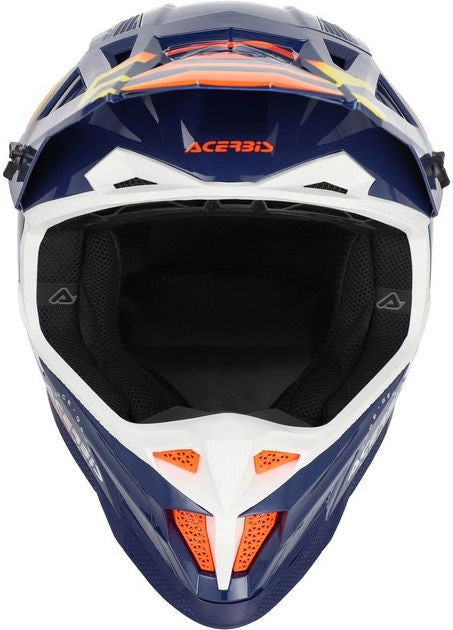 T711 HELMET, BLUE/ORANGE