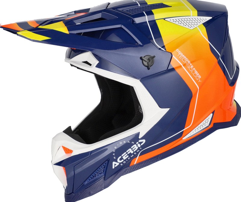 T711 HELMET, BLUE/ORANGE