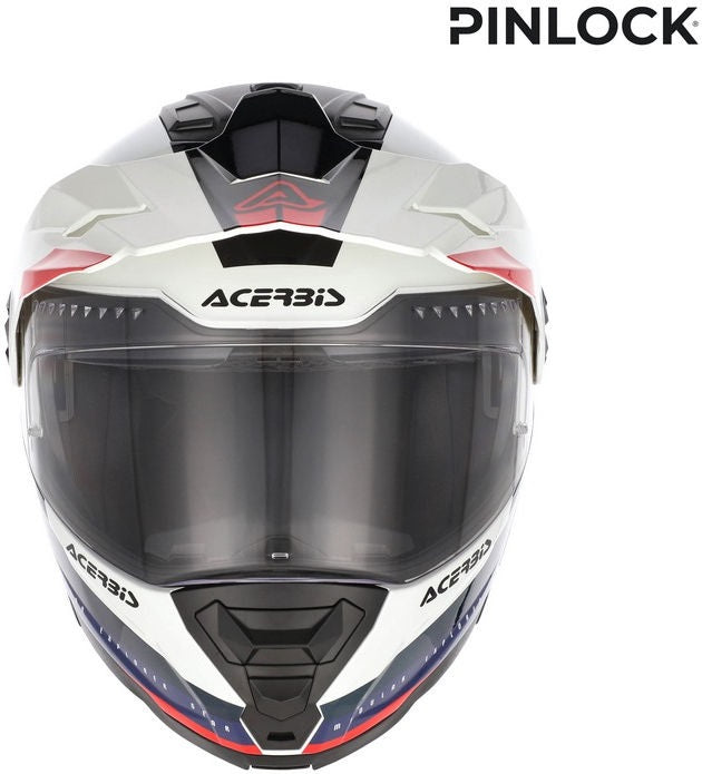 RIDER GRAPHIC HELMET, WHITE/BLUE/RED
