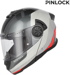 RIDER GRAPHIC HELMET, GREY/RED