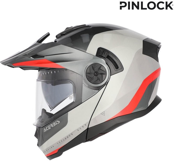 RIDER GRAPHIC HELMET, GREY/RED