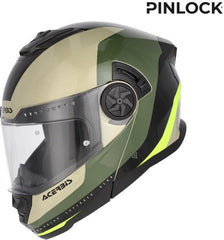 RIDER GRAPHIC HELMET, GREN/BROWN