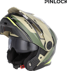 RIDER GRAPHIC HELMET, GREN/BROWN